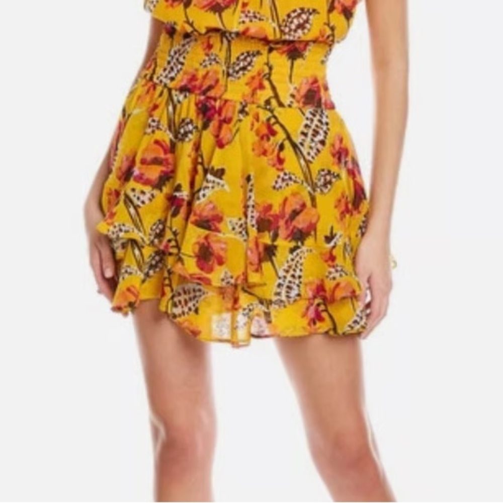 ALC Vera Floral Silk Mini Skirt 6